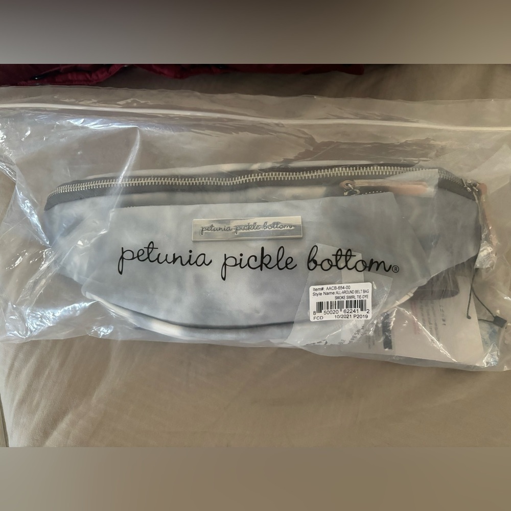 NWT petunia pickle bottom fanny pack belt bag smoke swirl tie dye